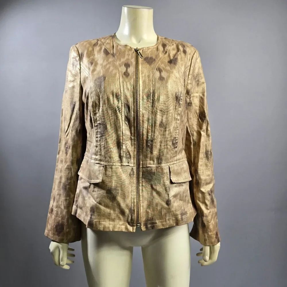 Chico's Multicolor Patterned Blazer R10